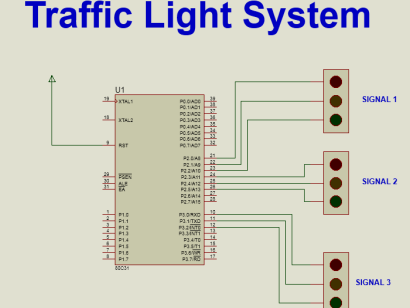 Traffic light system using 8051 Micro-Controller